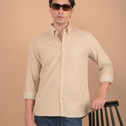 Crimsoune Club Men Button-Down Collar Solid Cotton Casual Shirt-picture-20