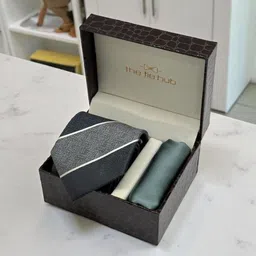 The Tie Hub Men Tie and Pocket Square Accessory Gift Set-picture-41