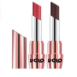 VOLO Set Of 2 Creme Matte Lipstick - 3.5 g Each - Peach 633 & Chocolate 635 image 1