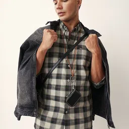 THE BEAR HOUSE Men Slim Fit Checked Casual Shirt-picture-26