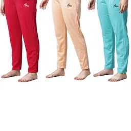 FIT N FAME Women Pack of 3 Mid-Rise Cotton Pyjamas-image-54