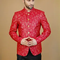 Wintage Floral Printed Mandarin Collar Blazer-picture-28