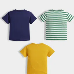Orange Sugar Kids Pack of 3 Printed Round Neck Regular Sleeves Regular Fit T-shirts image 2