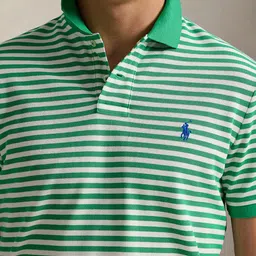 Polo Ralph Lauren Men Striped Polo Collar Cotton Slim Fit T-shirt image 3