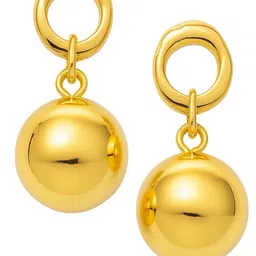 N3VO Stainless Steel Gold-Plated Artificial Beads Beaded Spherical Drop Earrings-picture-18