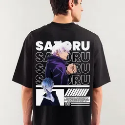MEGAKART Gojo Satoru Anime Edition Oversized Tshirt-image-24