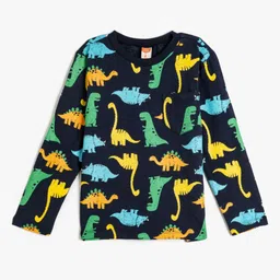Koton Boys Printed Tropical Pockets T-shirt-picture-40