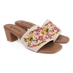 Pairs4U Ethnic Embellished Block Sandals image 3