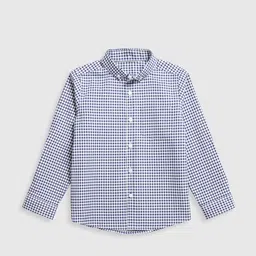 mothercare Boys Button-Down Collar Micro Checked Cotton Casual Shirt-image-38