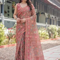 MAHARANI COUTURE Pure Cotton Kanjeevaram Saree With Tassel Border image 5