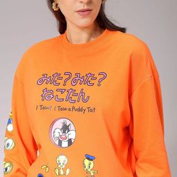 Freehand by The Indian Garage Co Women Humour and Comic Printed Cotton Sweatshirt-picture-0