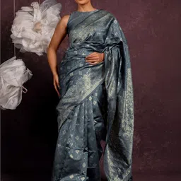 Subham Ethnic Motifs Zari Silk Blend Heavy Work Banarasi Saree-picture-19