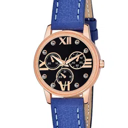 CSAMON Women Embellished Dial & Straps Analogue Watch C25RG_BK Mina BLU Leather_F-image-93