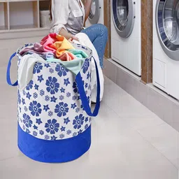 Kuber Industries Blue 3 Pieces Printed Foldable Laundry Bag 45L-image-53