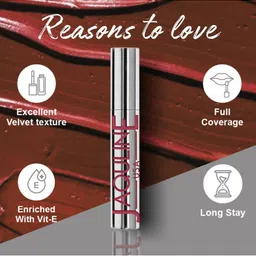Jaquline USA Glossy Matte Liquid Long Lasting Lipstick- 3.5 ml- Flirty-Rizz image 5