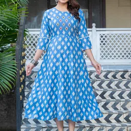 ARADHNA Women Ethnic Motifs Printed Thread Work Kurta-image-15