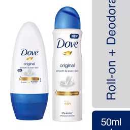 Dove Women Set of Original Anti-Perspirant Deodorant 150ml & Roll On 50ml image 2