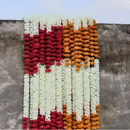 Sellplus 6-Pcs White & Red Garland Toran Hangings image 2