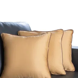 wakefit 3Pcs Beige Square Shaped Pre-Filled Cushions image 5