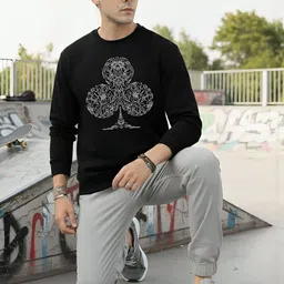 Moda Rapido Men Printed Round Neck Regular Fit Sweatshirt image 4
