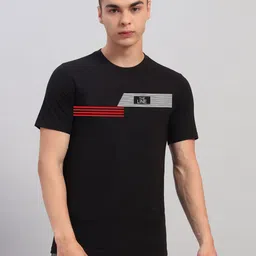 SWAGNOX Men Striped Round Neck Cotton T-shirt-picture-23
