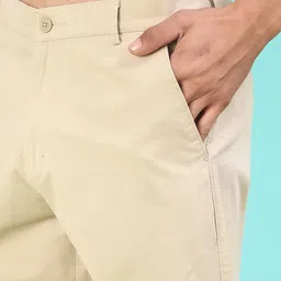 V-Mart Men Solid Twill Mid-Rise Regular Fit Chinos Trousers image 5