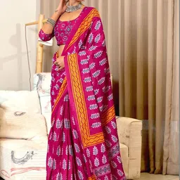 KALINI Ethnic Motifs Pure Cotton Saree-picture-34