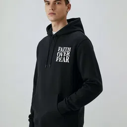 Manlino Men Printed Hooded Pullover Sweatshirt image 2