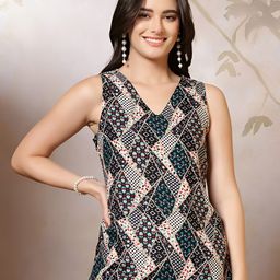 Anouk Rustic Women Geometric Printed V Neck Top-picture-11