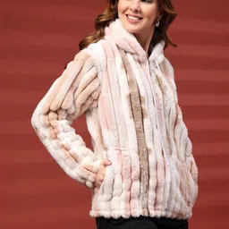 Clora Creation Women Colourblocked Woollen Pullover with Fuzzy Detail image 3