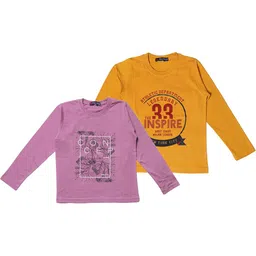 NeuVin Kids Pack of 2 Typography Printed Round Neck T-shirts-picture-29