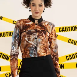 BAESD Women Lightweight Crop Bomber with Patchwork Jacket-image-75