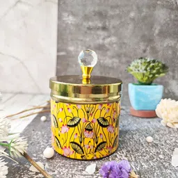 Candle Nest Yellow & Gold-Toned Rainforest Scented Jar Candle image 3