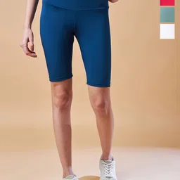 COLOR CAPITAL Women Pack Of 4 High Rise Antimicrobial Cycling Tights-picture-28