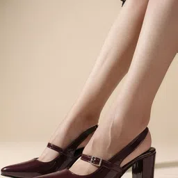 Chemistry Women Solid Pointed Toe Block Mules-picture-19