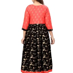 Muhuratam Girls Gajri-Black Colour Kurti-image-2