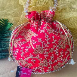 nishka retail Women Red Potli-picture-25