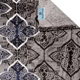 KLOTTHE Brown Geometric Printed 300 TC Single Bedsheet With Pillow Covers image 2