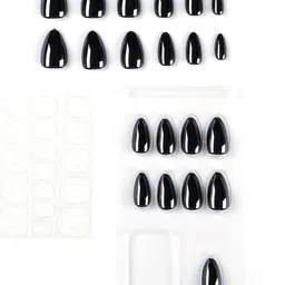NAILWIND 30-Pcs Reusable Press On Nail- Black 14 image 4