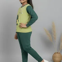 PY PINKYOU Girls Printed T-shirt with Pyjamas image 4