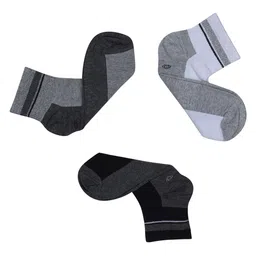 Dollar Pack Of 3 Colourblocked Ankle-Length Socks image 2