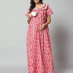 SEPHANI Printed Maternity Maxi Nightdress FD-RED-ZIG-618-L-picture-19
