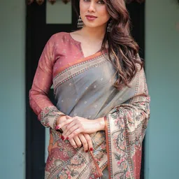 MAHARANI COUTURE Ethnic Motifs Printed Saree image 4