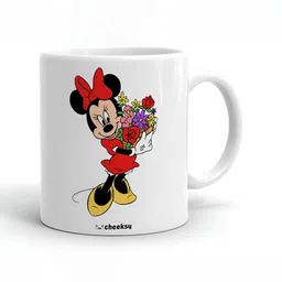 Mr UVD White & Red Cartoon Characters Printed Ceramic Matte Mug 350 ml image 2