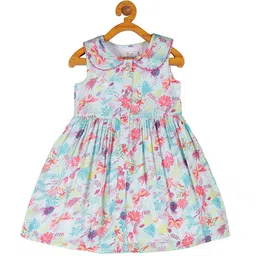 YOUNG BIRDS Girls Floral Print Peter Pan Collar Fit & Flare Dress-image-62
