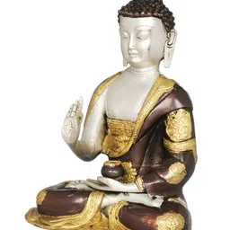 Exotic India Silver-Toned Buddha Idol Showpiece-image-85