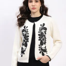 Global Republic Women Round Neck Full Sleeve Cardigan Sweater-image-53