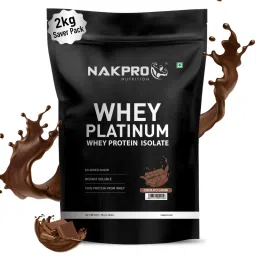 NAKPRO Platinum Whey Protein Isolate 2kg | 28g Protein, 6.4g BCAA | Trustified Certified 100% Authentic Supplement Powder & No Adulteration | Low Carbs, Fast Absorbing Whey Protein Powder-image-67