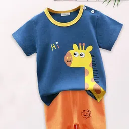 FOREVER FRIDAY Boys Giraffe Printed T-shirt with Shorts-picture-6
