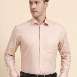 JADE BLUE Men Slim Fit Solid Spread Collar Cotton Formal Shirt-picture-15